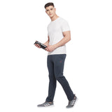 Neva Men Kc Sinker Fabric Trackpant with One Side Zip Pocket- Dark Grey