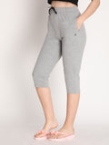 NEVA Women Cotton Capri Pants- Milange Grey