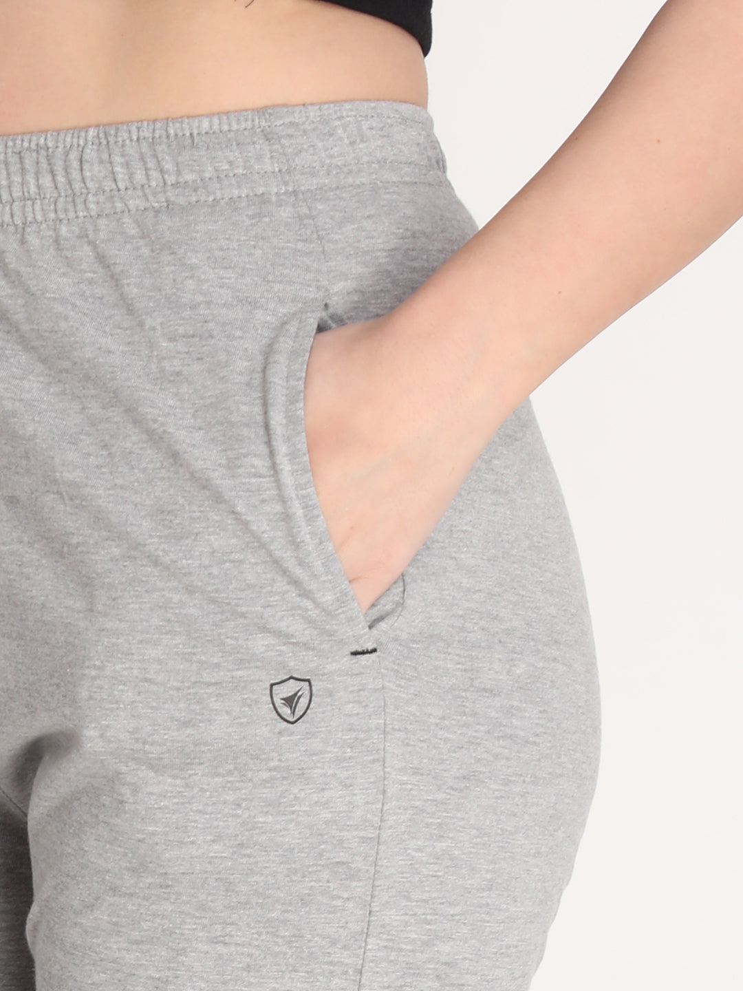 NEVA Women Regular Fit Track pants- Milange Grey