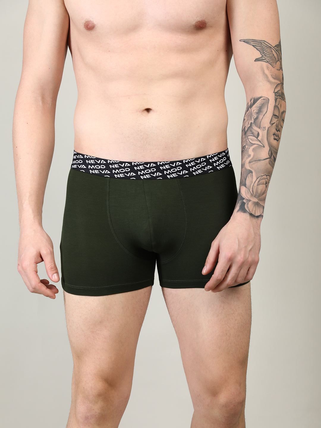 Neva Modal Solid Short Trunk Underwear for Men- Black, Blue, Olive Collection (Pack of 3)
