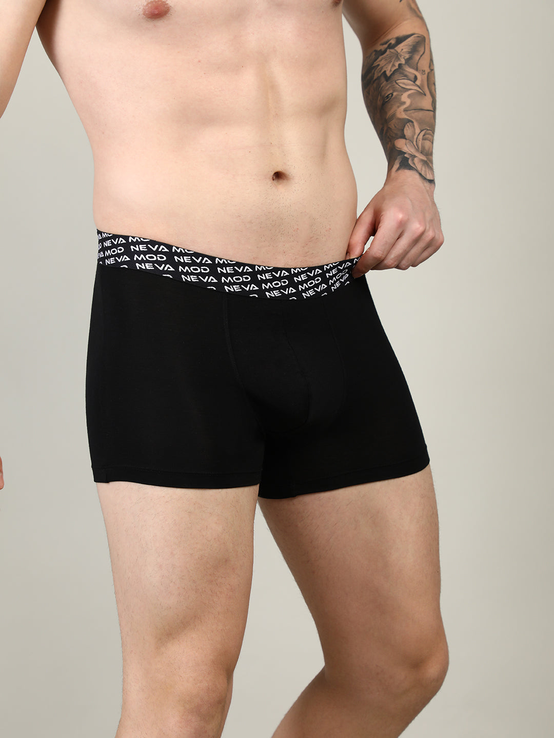 Neva Modal Solid Short Trunk Underwear for Men- Black, Blue, Olive Collection (Pack of 3)