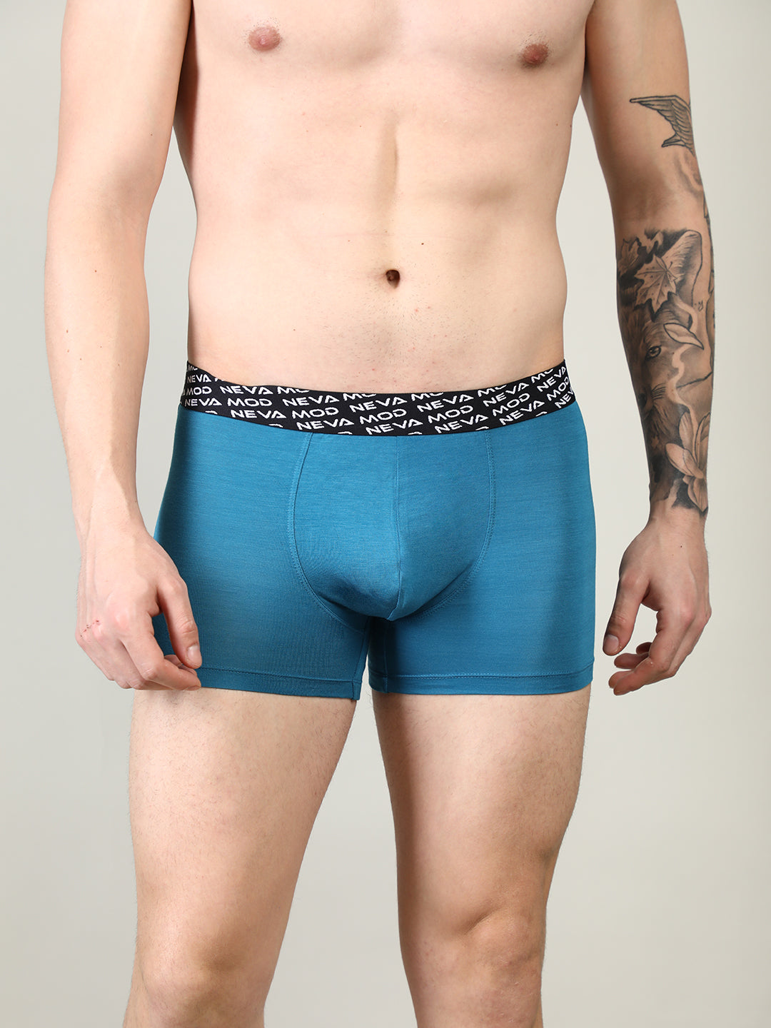 Neva Modal Solid Short Trunk Underwear for Men- Blue, Red, Sea Green Collection (Pack of 3)