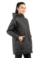 Livfree Ladies Full Sleeve Hoody Solid Regular Fit Jacket- Black