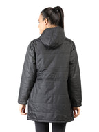 Livfree Ladies Full Sleeve Hoody Solid Regular Fit Jacket- Black