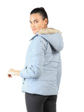 Livfree Ladies Full Sleeve Hoody Solid Regular Fit Jacket- Dusty Blue