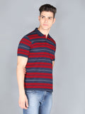 LIVFREE Men's Regular Fit Polo T-shirt-Red