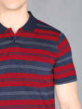 LIVFREE Men's Regular Fit Polo T-shirt-Red