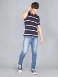 LIVFREE Men's Regular Fit Polo T-shirt-Navy