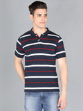 LIVFREE Men's Regular Fit Polo T-shirt-Navy