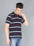 LIVFREE Men's Regular Fit Polo T-shirt-Navy