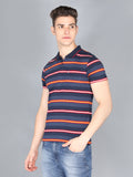 LIVFREE  Men's Regular Fit Polo T-shirt-Navy