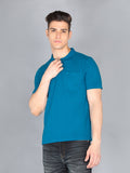Neva Men's Regular Fit Basic Polo T-shirt-Peacock