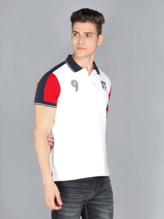 LIVFREE  Men's Regular Fit Polo T-shirt-White