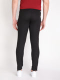 Neva Men's Sweatfree Trackpant with Single Side and back Side Zipped Pocket-Black