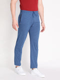 Neva Men's Solid Print Trackpant- Denim Milange