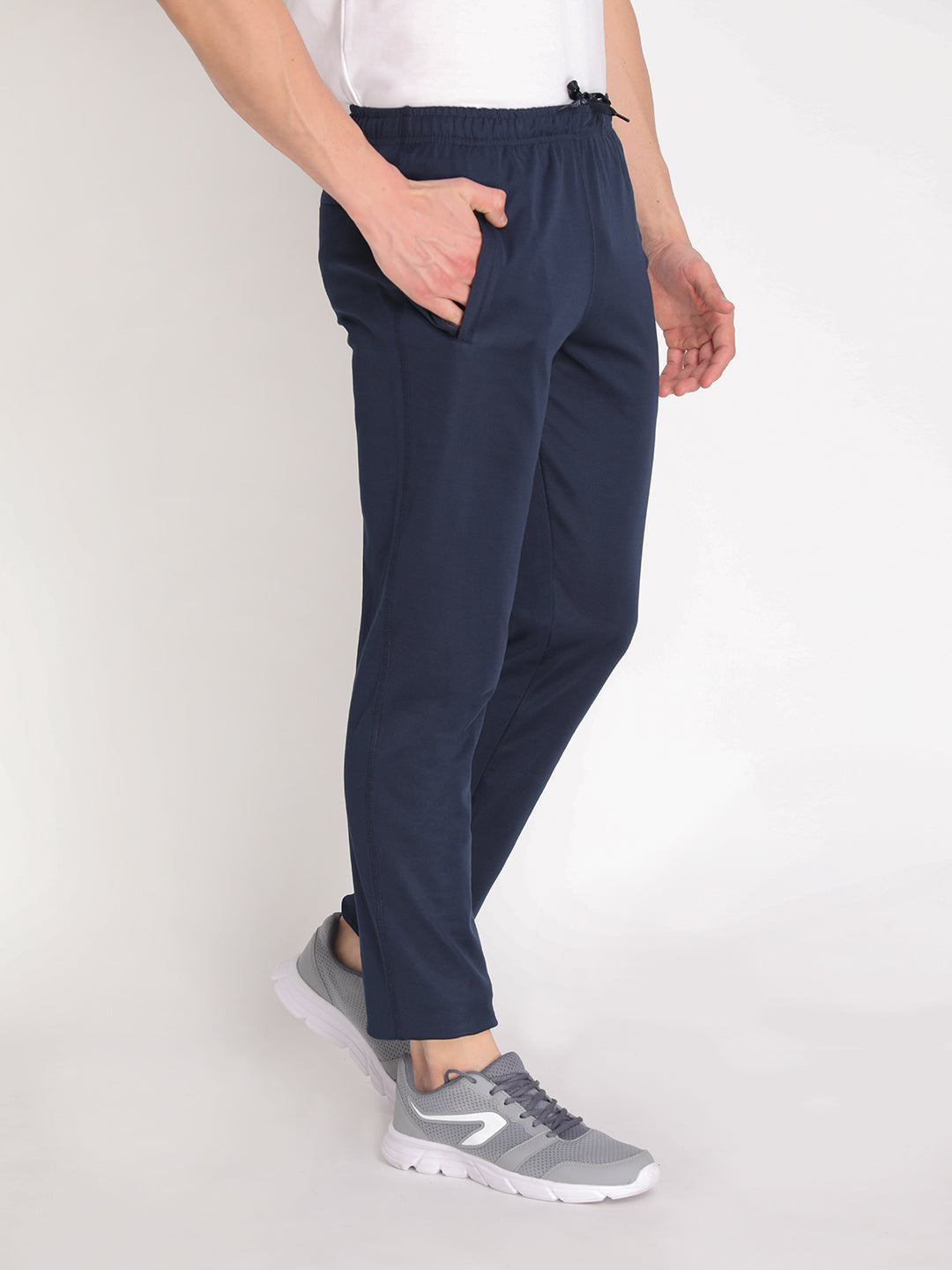 Neva Men's Trackpant with Sweat Free Fabric Material- Navy