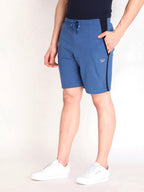 Neva Men's Solid Print Bermuda with side Pocket- Denim Milange