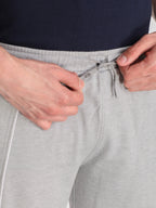 Neva Men's Contrast Front Piping Smart Look Bermuda- Milange Grey