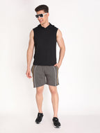 Neva Men Cotton Rich Contrast Front Pipping Bermuda- Anthra