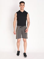 Neva Men Cotton Rich Contrast Front Pipping Bermuda- Anthra