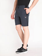 Neva Men's Solid Print Bermuda with side Pocket- Dark Grey