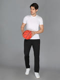 Neva Men's Basic Solid Color Track Pant-Black
