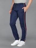 Neva Men Trackpant with Bone & Pipping-Navy