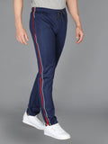 Neva Men Trackpant with Bone & Pipping-Navy