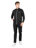 Livfree Gents Full Sleeve T-Neck Solid Regular Fit Tracksuit- Black