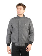 Livfree Gents Full Sleeve T-Neck Basketweave Regular Fit Jacket-Grey