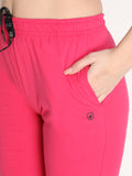 NEVA Women Cotton Capri Pants- Hot Pink