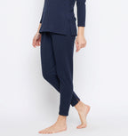 Neva Women Lower with Elasticated Waist- Denim Milange (Glaccia)