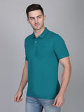 LIVFREE Polo Neck Men's T-Shirt in Solid Pattern Half Sleeve