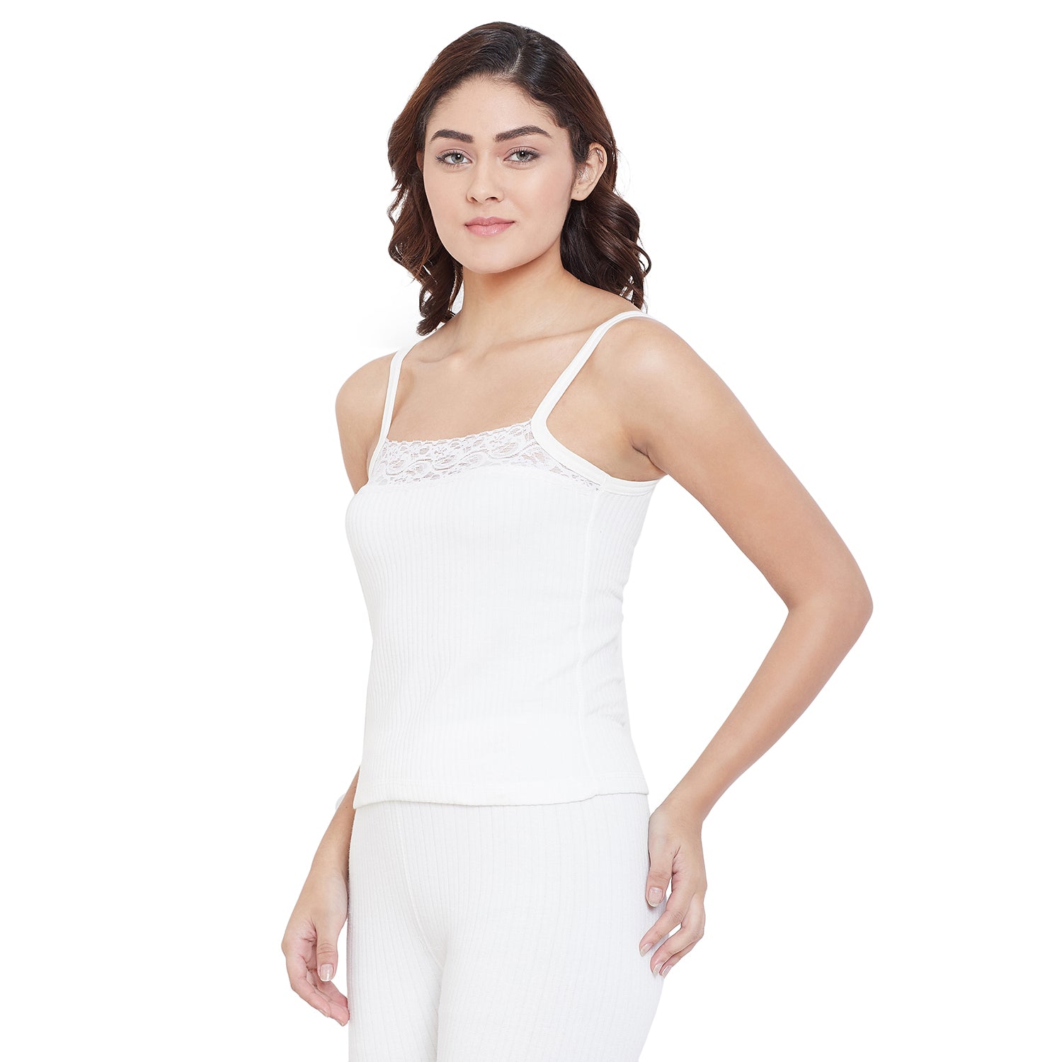 Women's Thermal Camisole Top Off White (Mod Quilt)