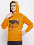 Livfree Mens Chest Printed Hooded Sweatshirt