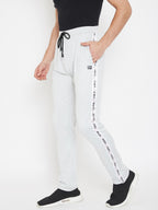 Neva Men's Sports Lower With Printed Piping-Light Steel Grey