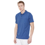 Neva Polo Neck Men's T-Shirt in Solid Pattern Half Sleeve