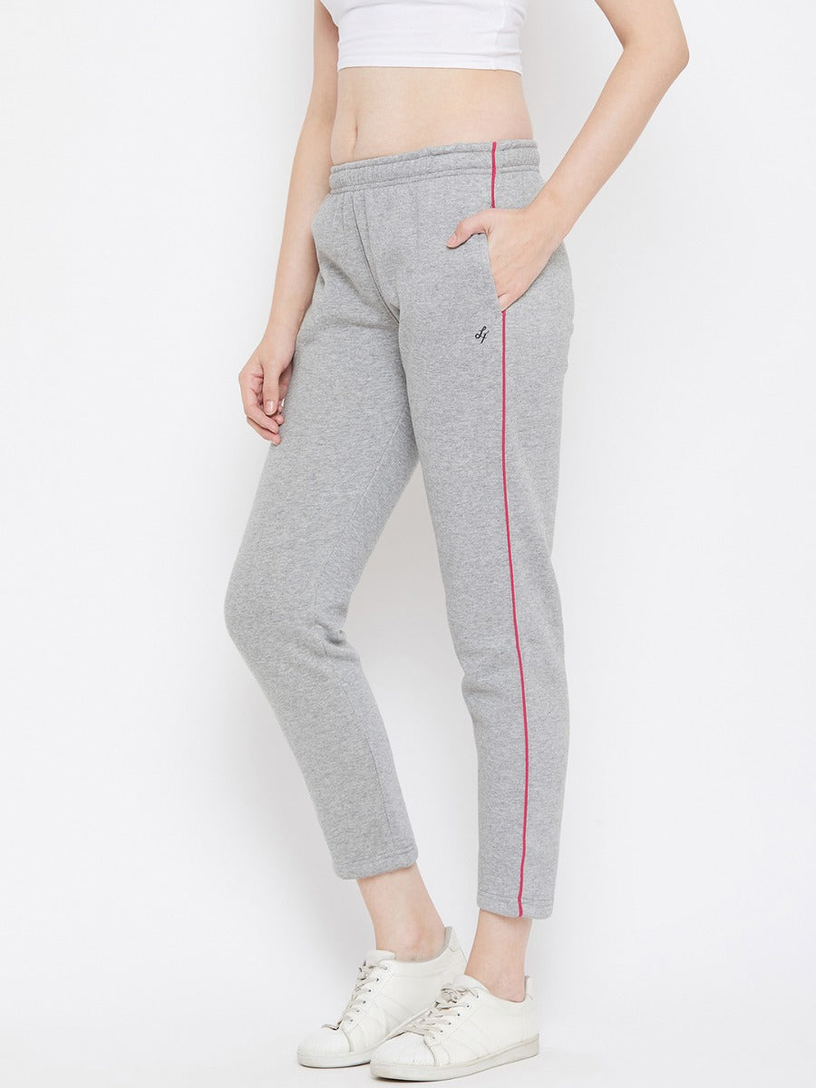 Livfree Women's Solid Lower With Pockets-5% Milange Grey