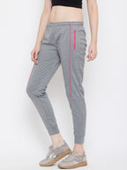 Livfree Women's Solid Lower With Zipper Pockets-Light Grey