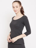 Neva Esancia Deep Scoop Neck 3/4th Sleeve Warmer/Thermal Upper for Women