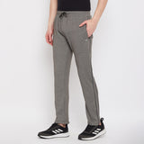 Neva Men's Track Pant in Solid Pattern Side pockets - Olive Milange