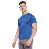 Neva Men Round Neck Half Sleeve Sports wear T-shirt- Denim