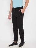LivFree Plain Track Pants For Men- Black