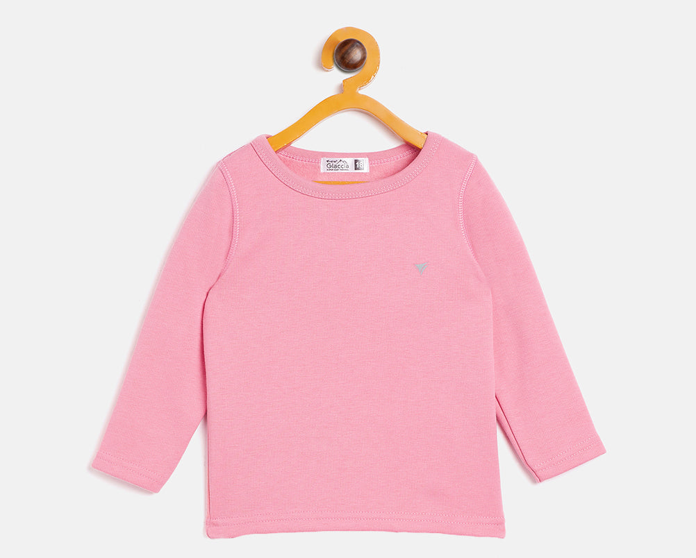 Neva Kids Round Neck Full Sleeves Upper- Coral (Glaccia)