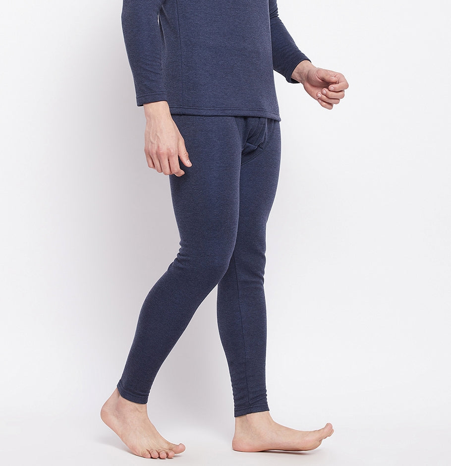 Neva Men Lower with Elasticated Waist- Denim Milange (Glaccia)