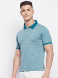 LIVFREE Polo Neck Men's T-Shirt in Solid Pattern Half Sleeve