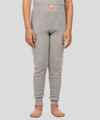 Neva Velveti Scoop Neck Full Sleeves Upper and Lower Thermal Upper for Kids Unisex (For Boys and Girls)-Milange Grey