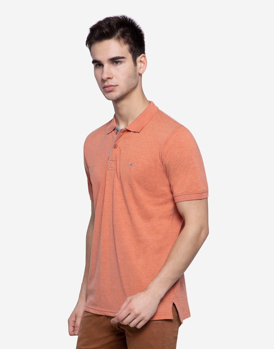 Neva Polo Neck Men's T-Shirt in Solid Pattern Half Sleeve