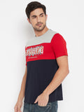 LIVFREE Round Neck Men's T-Shirt in Printed Pattern Half Sleeve