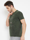 LIVFREE Round Neck Men's T-Shirt in Printed Pattern Half Sleeve